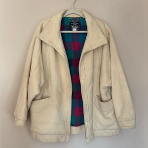 Woolrich Teal and Pink Plaid Jacket